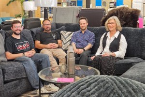 Meet the team! From left to right, Tristan Cutler, TJ Grabowiecki, Matt Lindhout and Briar Codesmith.