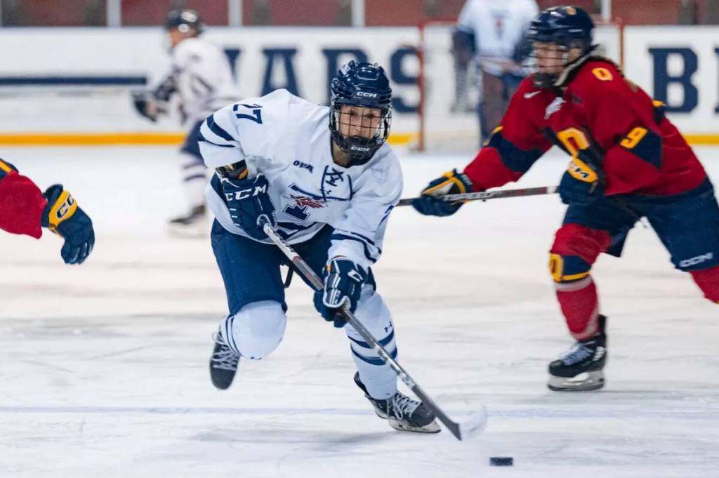 Coldstream&rsquo;s Scarlett Jones is a second-year forward with the University of Toronto Varsity Blues&rsquo; women&rsquo;s hockey squad. (Neil Patel Photo)