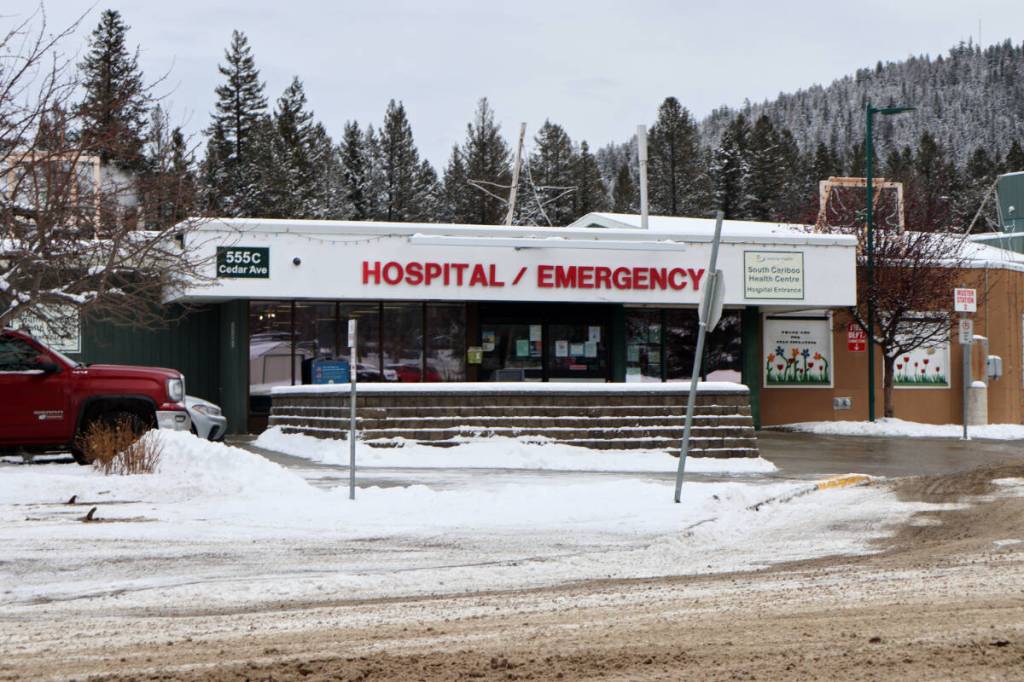 The exterior of the ER wing of the 100 Mile House and District Hospital on Dec. 30, 2025. The ER is currently closed all day on Friday, Feb. 27. (Misha Mustaqeem photo - 100 Mile Free Press)